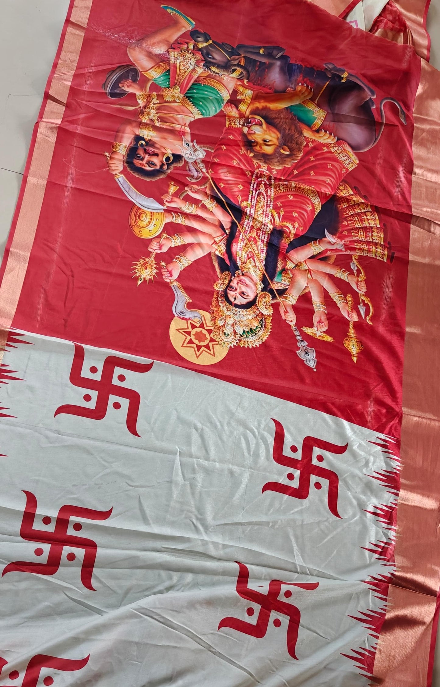 Navratri Special Double Weaved Printed Saree