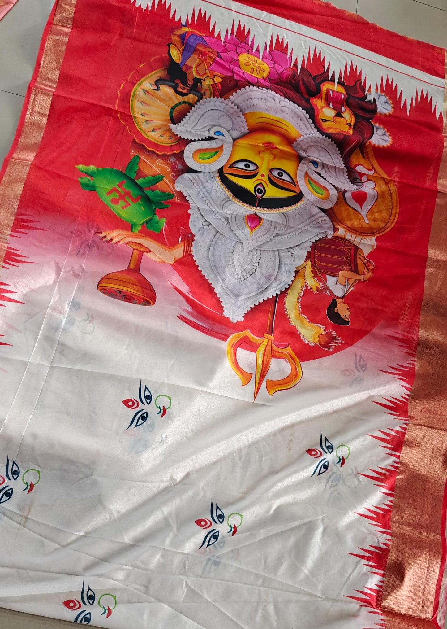 Navratri Special Double Weaved Printed Saree