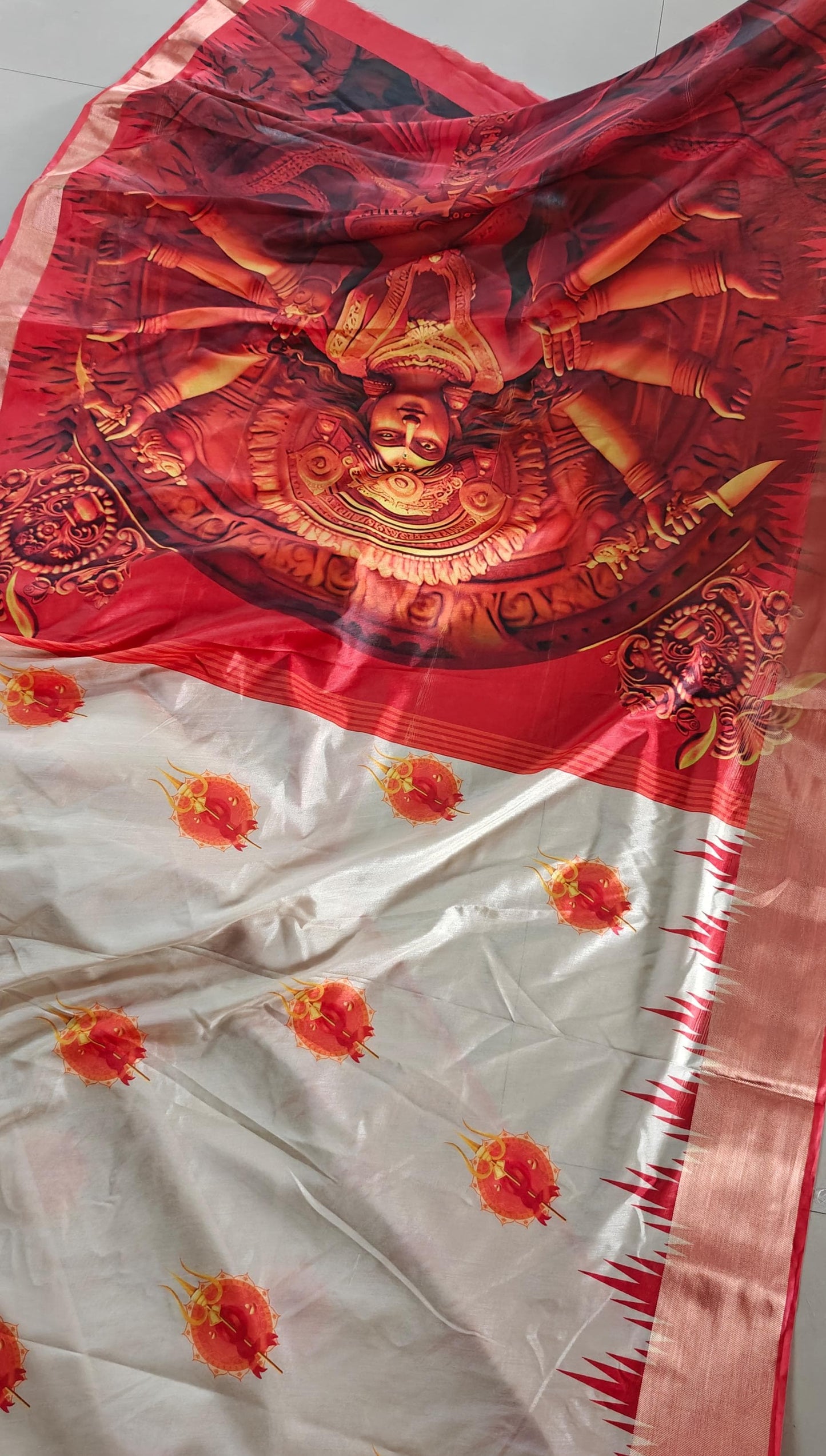 Navratri Special Double Weaved Printed Saree