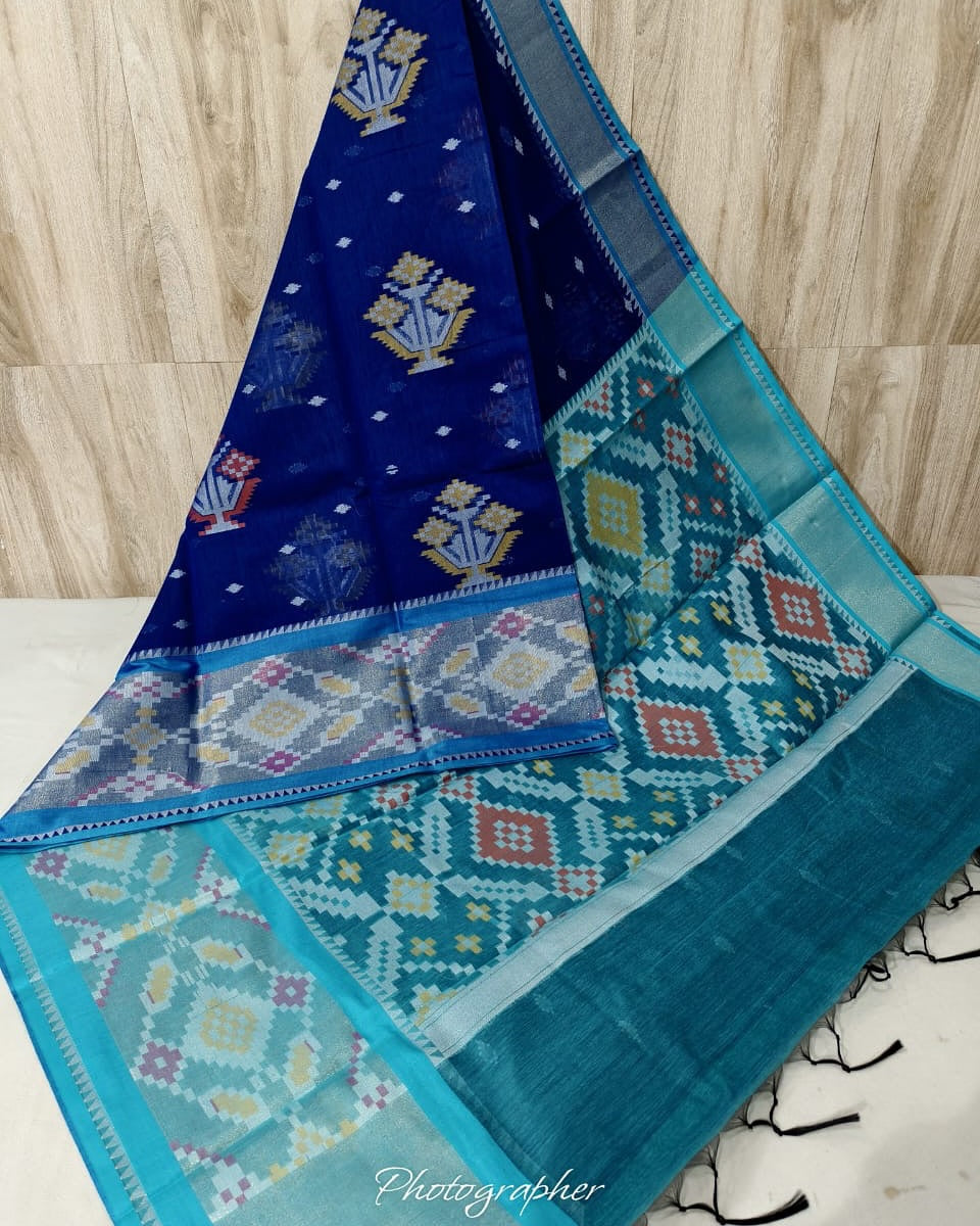 Pochampalli designer printed and dolla silk fabric sarees