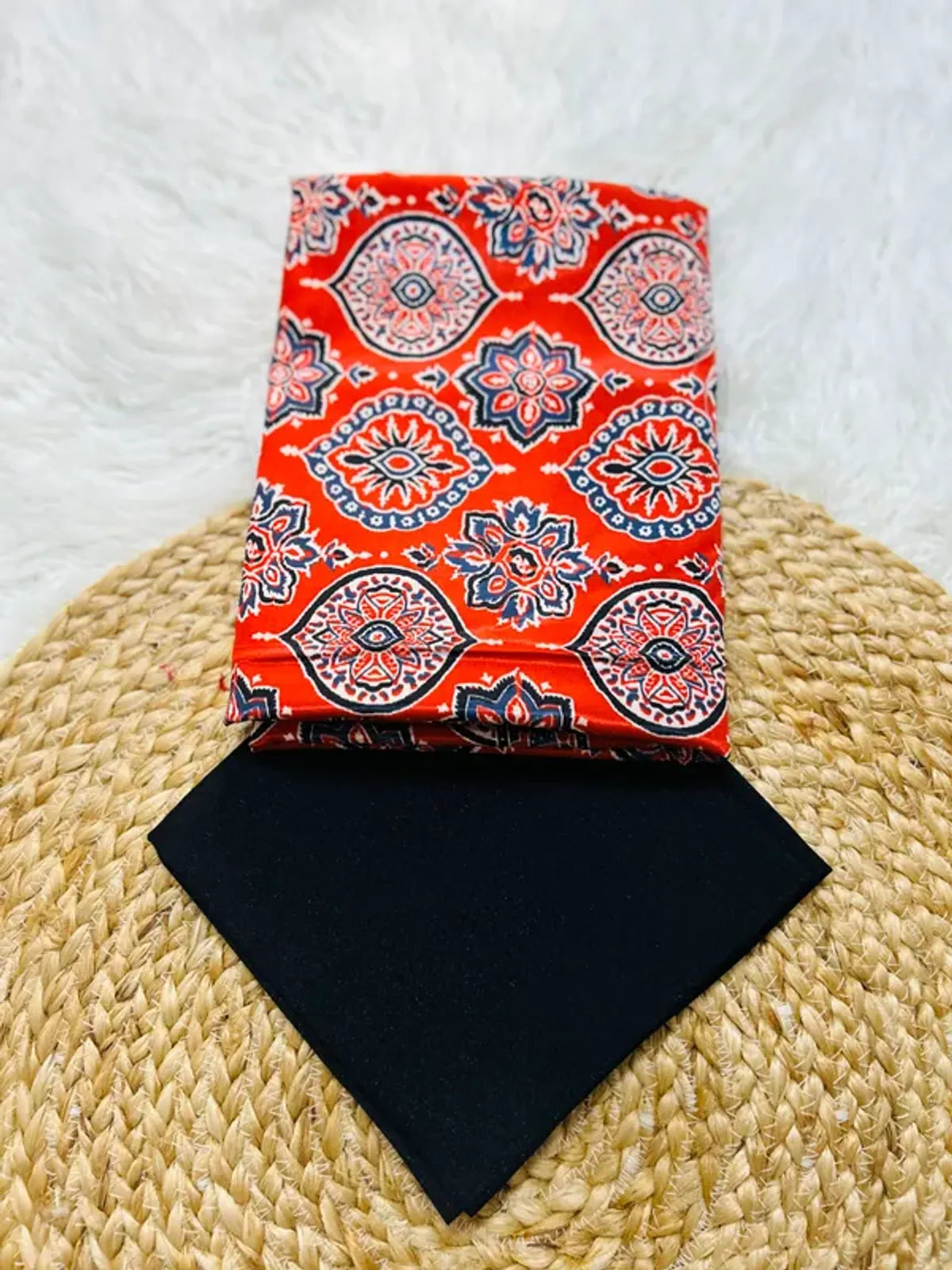 Ajrakh Model Silk Saree