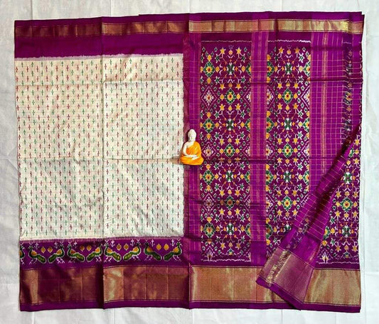 Twill Ikkat Designer And Dolla Silk Sarees