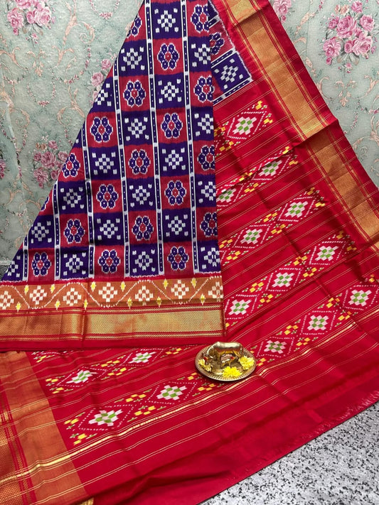 Dola Silk Pochampally Designer Printed Saree With Unstitched Blouse Piece For Women