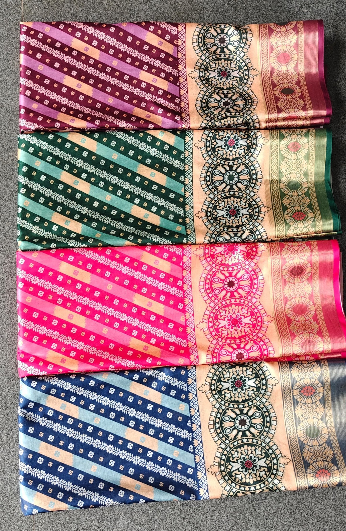 Sawan Special Royal Green Bandhej Embroidered Saree