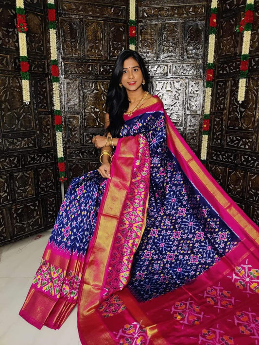 Pochampally Ikkat Pattu Silk Saree