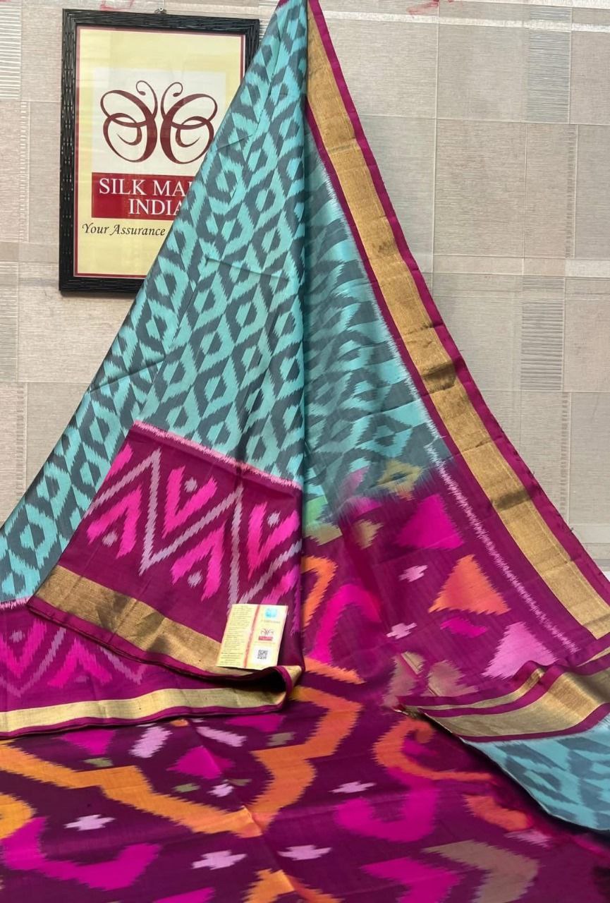 Pochampally Ikkat Pattu Silk Saree