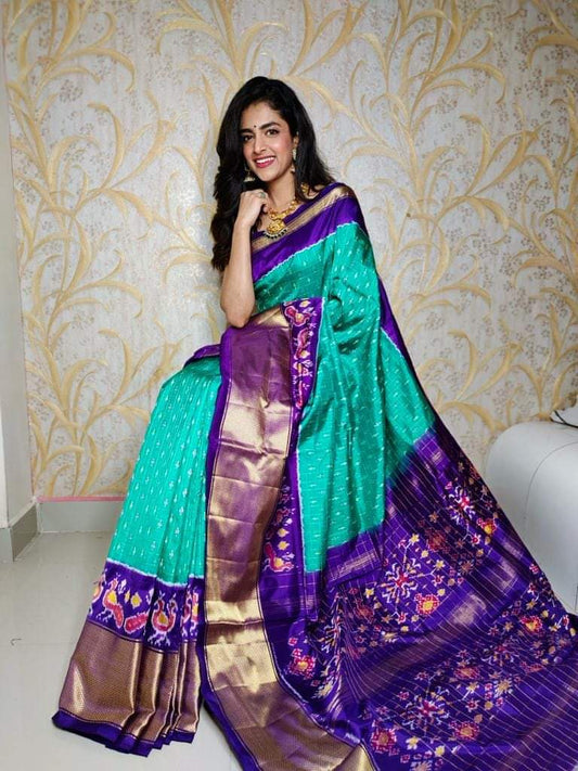 Pochampally Ikkat And Dolla Silk Saree