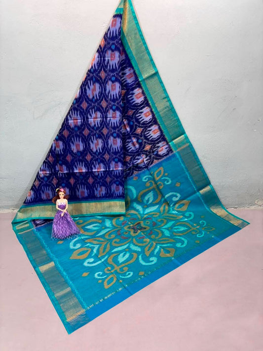 Twill Ikkat Designer And Dolla Silk Sarees